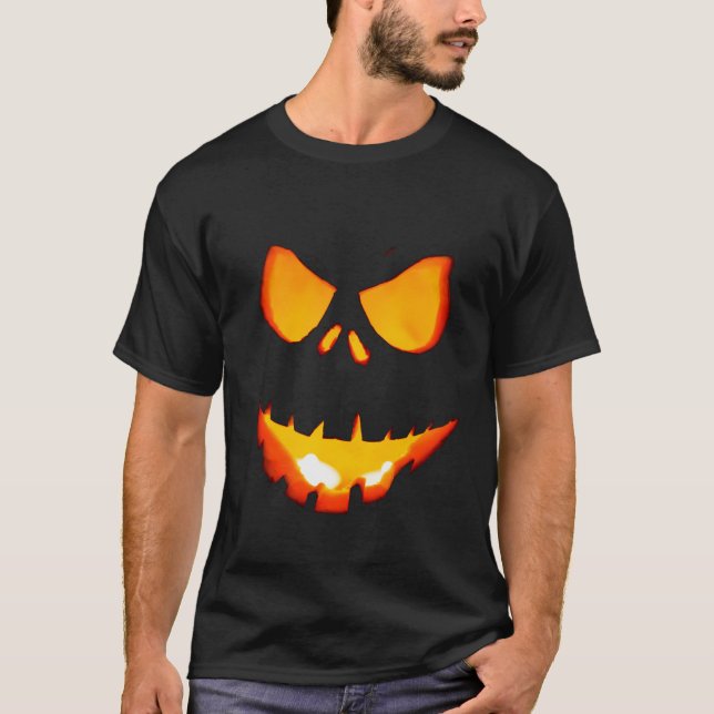 T-shirt Citrouille d'Halloween effrayante cool (Devant)