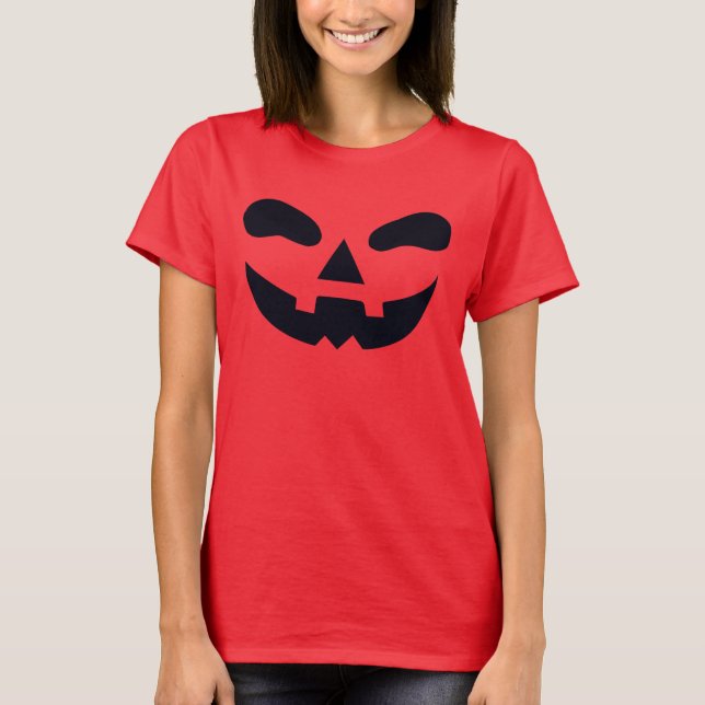 T-shirt Citrouille d'Halloween Jack O Lantern (Devant)