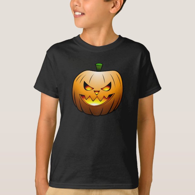 T-shirt Citrouille d'Halloween Jack o'lantern (Devant)