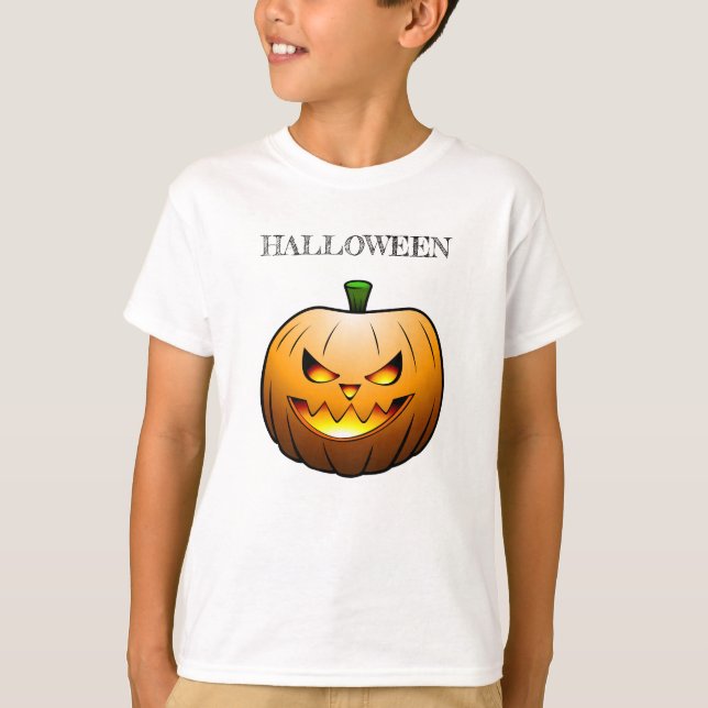 T-shirt Citrouille d'Halloween Jack o'lantern (Devant)