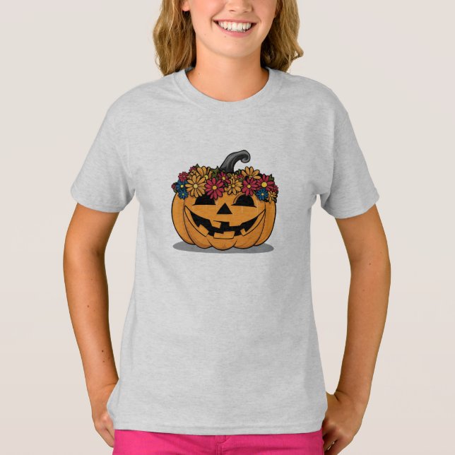 T-shirt Citrouille d'Halloween pour enfants (Devant)