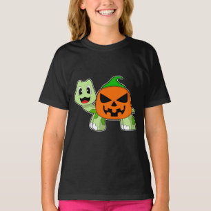 T-shirt Citrouille d'Halloween tortue