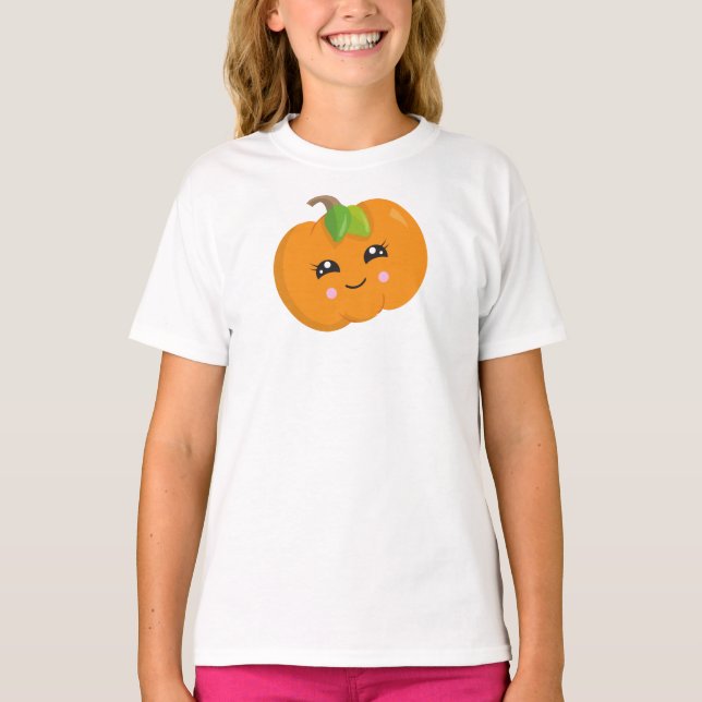 T-shirt Citrouille D'Halloween, Trick Ou Treat, Citrouille (Devant)