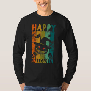 T-shirt Citrouille d'Halloween Vintage Jack O Lantern Épou