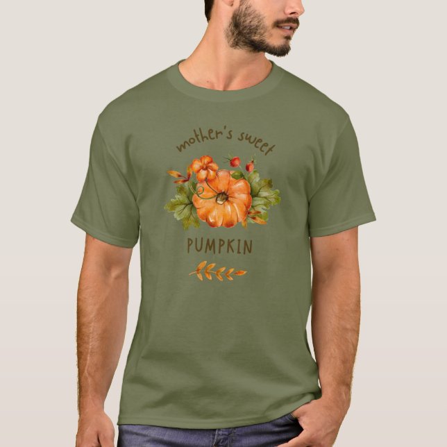 T-shirt citrouille doux pour mère (Devant)