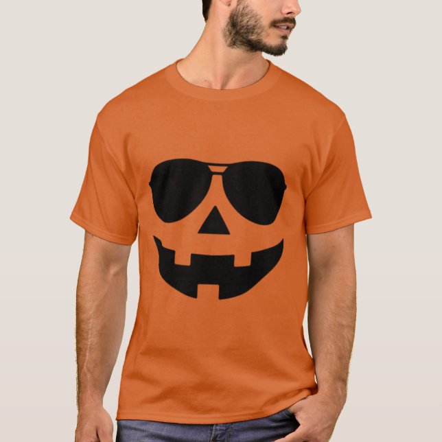 T-shirt Citrouille drôle d'Halloween   (Devant)