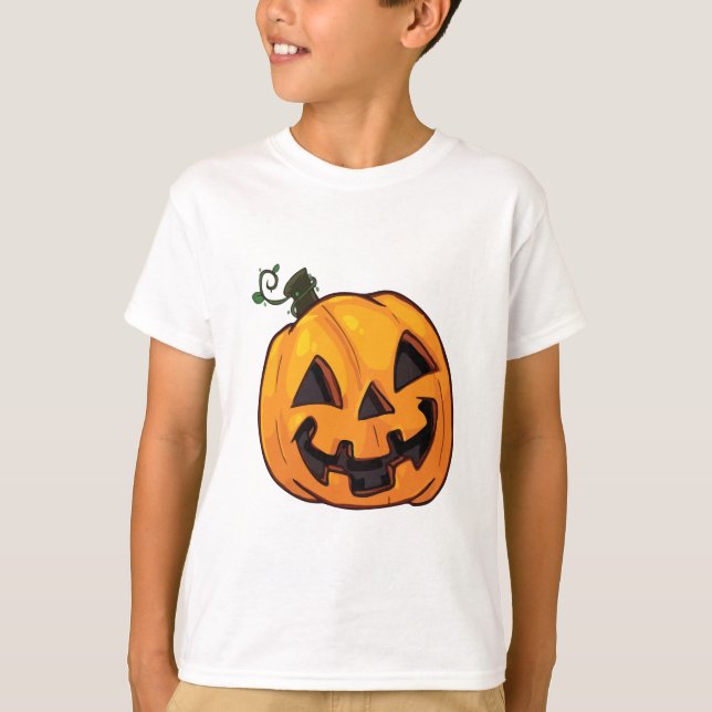 T-shirt Citrouille drôle d'Halloween  (Devant)