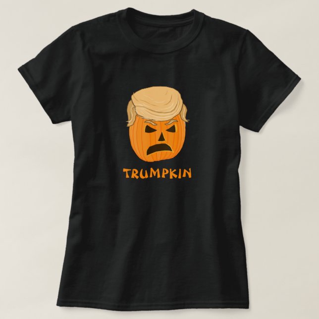 T-shirt Citrouille drôle Jack-o'-lantern de Donald (Design devant)