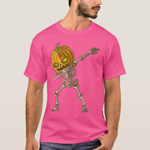 T-shirt Citrouille éffrayant Dabbing Skeleton Halloween Pa