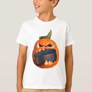 T-shirt Citrouille effrayant de Halloween mangeant le