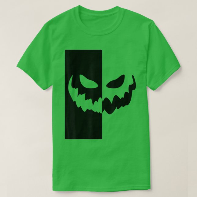 T-shirt Citrouille effrayant double face Orange Halloween  (Design devant)