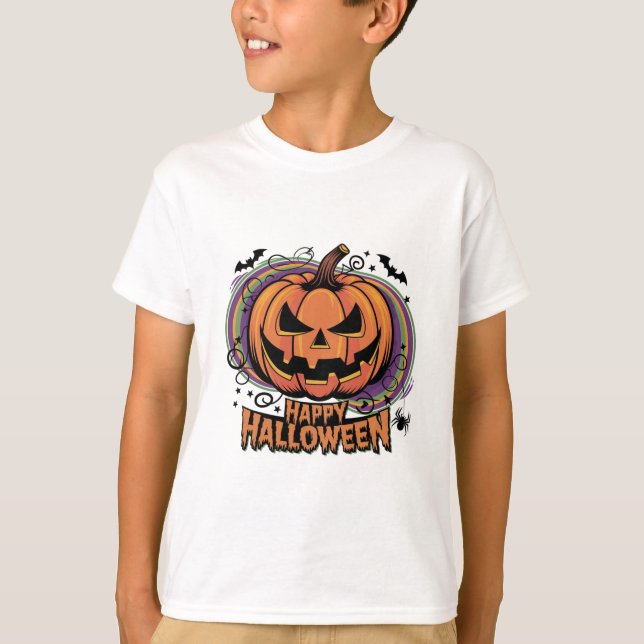 T-shirt Citrouille éffrayant Halloween (Devant)
