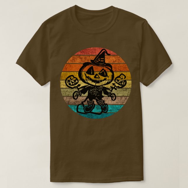 T-shirt Citrouille Éffrayant Halloween 3 (Design devant)