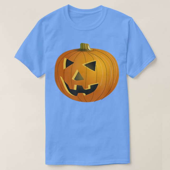 T-shirt Citrouille éffrayant Halloween Jack-o'-lantern  (Design devant)