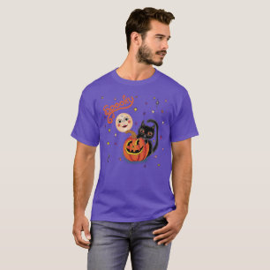 T-shirt Citrouille éffrayant Kitten Moon