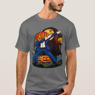 T-shirt Citrouille effrayant pour Halloween Dabbing