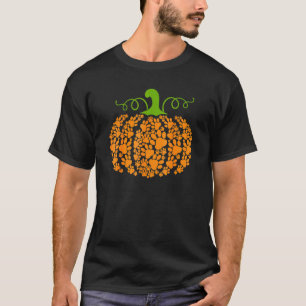 T-shirt Citrouille Empreinte de patte Chien Halloween Cost