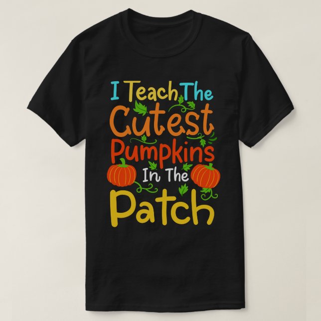 T-shirt Citrouille enseignant d'Halloween (Design devant)