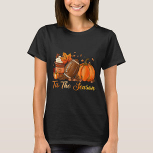 T-shirt Citrouille Épice Footbyll C'Est La Saison Automne 