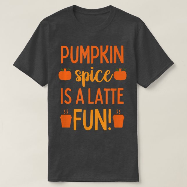 T-shirt Citrouille épice Latte femmes automne automne auto (Design devant)