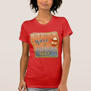 T-shirt Citrouille épice & tout Nice Rouge T Chemise   