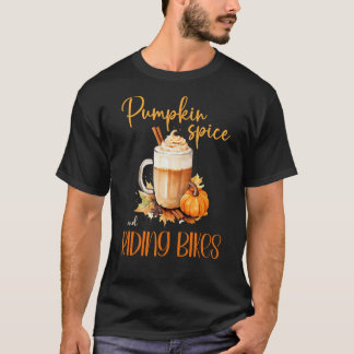 T-shirt Citrouille épice & vélo d'équitation mignon automn
