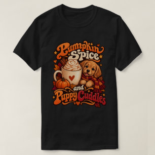 T-shirt Citrouille Épicée et Câlins de Chien Automne Cosy