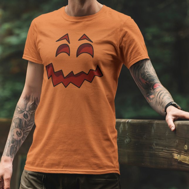 T-shirt Citrouille face Halloween Orange (Créateur téléchargé)
