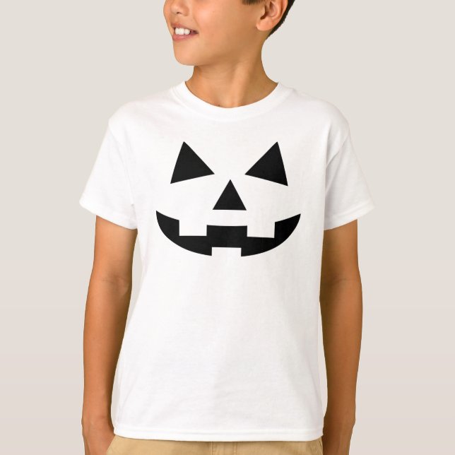 T-shirt citrouille Face Jack-o'-lantern (Devant)