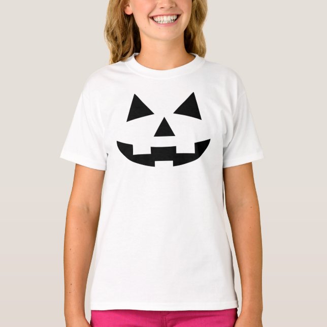 T-shirt citrouille Face Jack-o'-lantern (Devant)