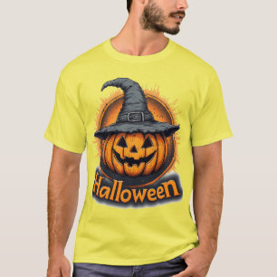 T-shirt Citrouille fantomatique Jack-O'-Lantern