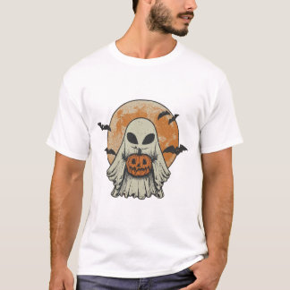 T-shirt Citrouille fantôme extraterrestre Halloween Nuit s