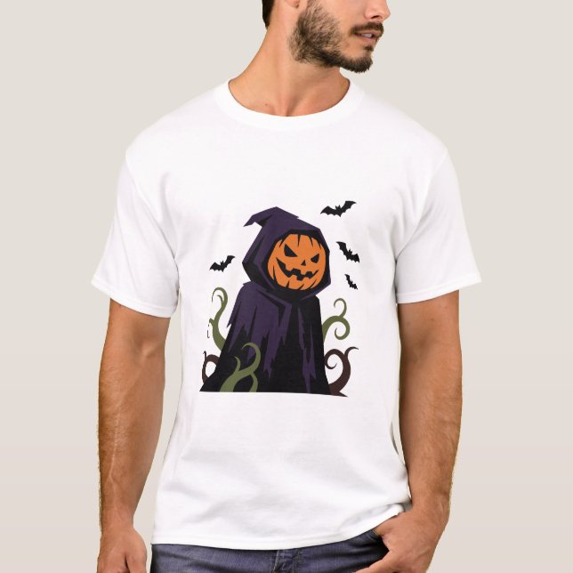 T-shirt Citrouille Faucheuse Halloween (Devant)