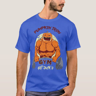 T-shirt Citrouille Fer Obtenir Jakd Gym Citrouille Hallowe