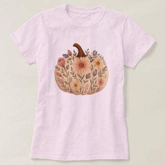 T-shirt Citrouille floral