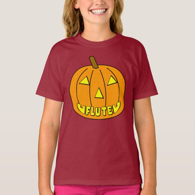 T-shirt Citrouille Flute Halloween (Devant)