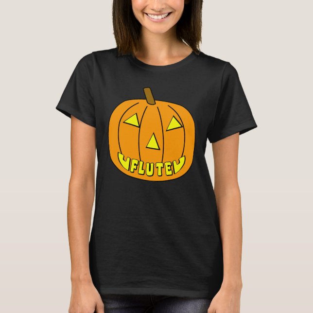T-shirt Citrouille Flute Halloween (Devant)