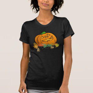 T-shirt Citrouille foncé joliment sculpté