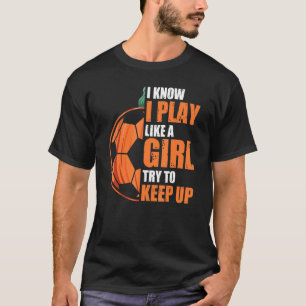 T-shirt Citrouille Football Jouer Comme Une Fille Costume