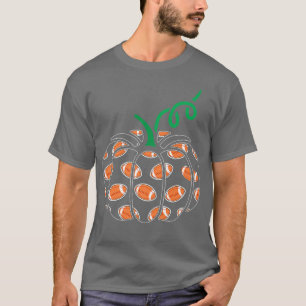 T-shirt Citrouille Football Lazy Halloween Costume Cool Sp