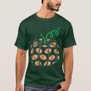 T-shirt Citrouille Football Lazy Halloween Costume Cool Sp