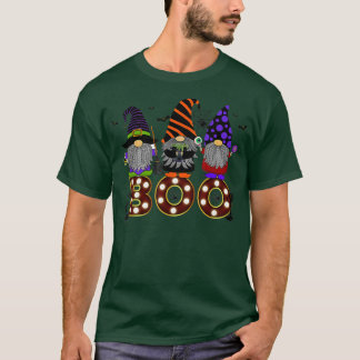 T-shirt Citrouille Gnome Boo Halloween Witchy Bat
