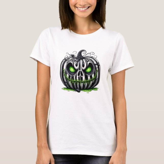 T-shirt Citrouille gothique Halloween (Devant)
