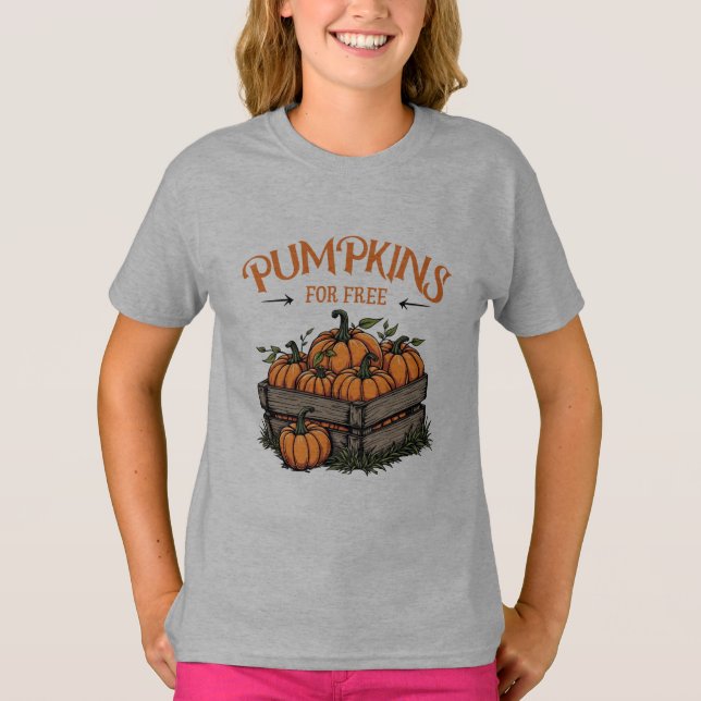 T-shirt Citrouille Gratuit - Les Amateurs D'Automne (Devant)