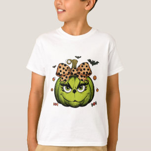 T-shirt Citrouille Grinc Coquette Citrouille Halloween Éff