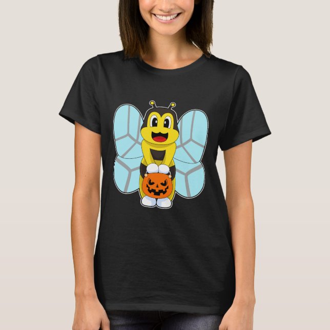T-shirt Citrouille Halloween abeille (Devant)