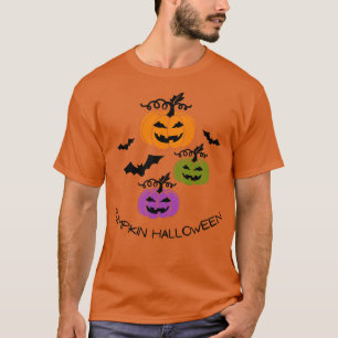 T-shirt Citrouille Halloween Happy Automne saison Automne 