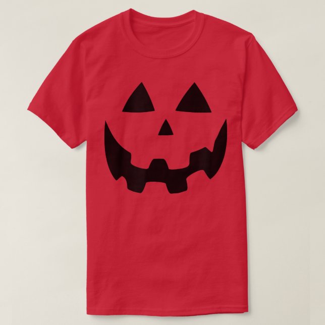 T-shirt Citrouille Halloween Jack-o'-lantern Orange (Design devant)