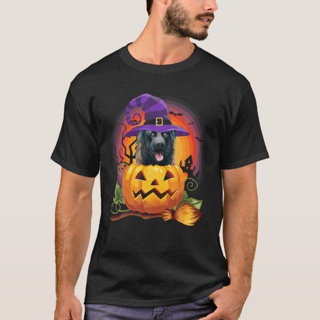 T-shirt Citrouille halloween pasteur hollandais Amoureux d (Devant)