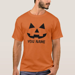 T-shirt Citrouille Halloween personnalisé Jack-o'-lantern